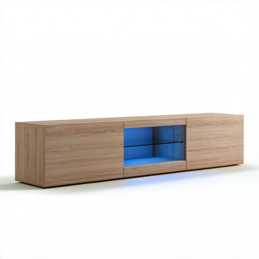 Dębowa szafka RTV z płyty laminowanej 180 x 40 x 45 cm